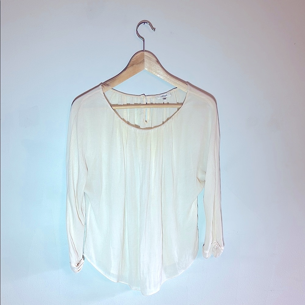 Cream Wilfred Blouse with Long Sleeves
